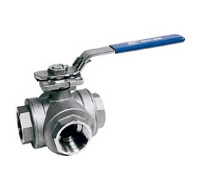 Кран шаровой трехходовой GENEBRE 2041 06 DN025 PN63, AISI316 / AISI316 / PTFE + 15% GF, ВР/ВР, стандартнопроходной, T-тип, рукоятка-рычаг, резьба BSPT