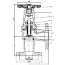 Запорный клапан  35.307 ARI-STOBU углов. с сальник. упл. PN40 литая сталь,  фланцевый (DN15 PN40)