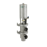 Санитарный двухседельный реверсивный клапан угловой пневматический DIN тип 210 (L,L type) S.S.304 св